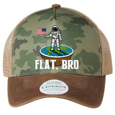 Flat Bro Funny Gift The Earth Is Flat Gift Legacy Tie Dye Trucker Hat