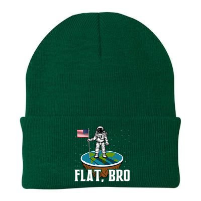 Flat Bro Funny Gift The Earth Is Flat Gift Knit Cap Winter Beanie