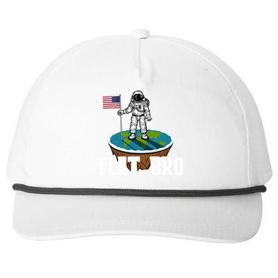 Flat Bro Funny Gift The Earth Is Flat Gift Snapback Five-Panel Rope Hat