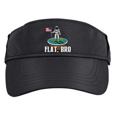 Flat Bro Funny Gift The Earth Is Flat Gift Adult Drive Performance Visor