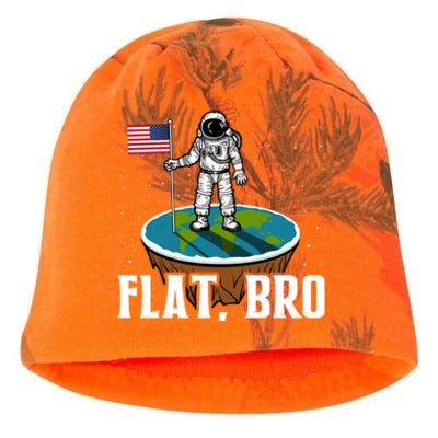 Flat Bro Funny Gift The Earth Is Flat Gift Kati - Camo Knit Beanie