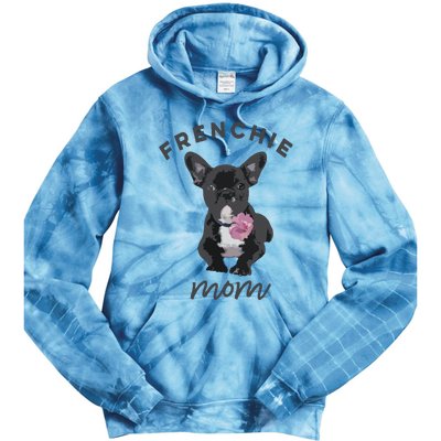 French Bulldog For Women Frenchie Mom Flower Tie Dye Hoodie