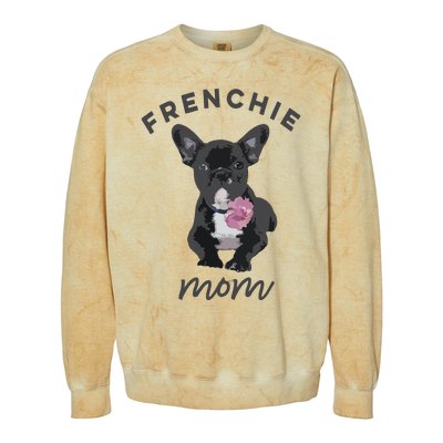 French Bulldog For Women Frenchie Mom Flower Colorblast Crewneck Sweatshirt