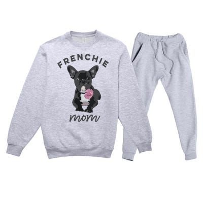 French Bulldog For Women Frenchie Mom Flower Premium Crewneck Sweatsuit Set