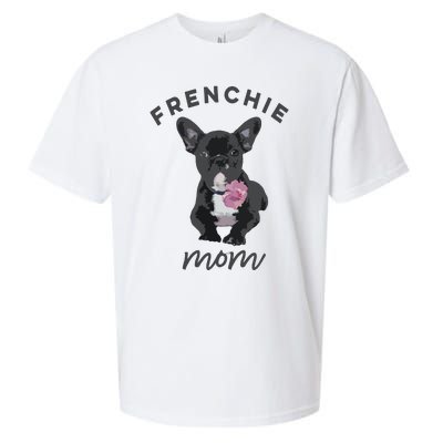 French Bulldog For Women Frenchie Mom Flower Sueded Cloud Jersey T-Shirt