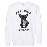 French Bulldog For Women Frenchie Mom Flower Garment-Dyed Sweatshirt