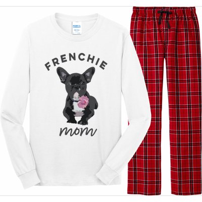 French Bulldog For Women Frenchie Mom Flower Long Sleeve Pajama Set