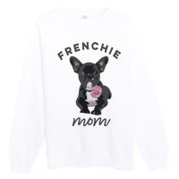 French Bulldog For Women Frenchie Mom Flower Premium Crewneck Sweatshirt