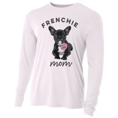 French Bulldog For Women Frenchie Mom Flower Cooling Performance Long Sleeve Crew