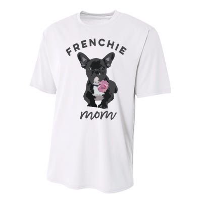 French Bulldog For Women Frenchie Mom Flower Performance Sprint T-Shirt