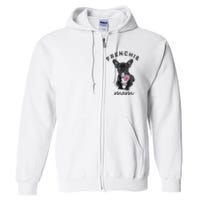 French Bulldog For Women Frenchie Mom Flower Full Zip Hoodie