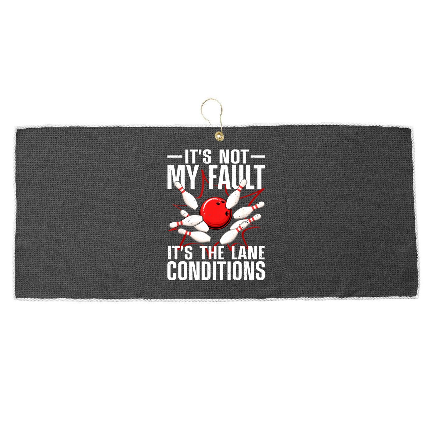 Funny Bowling For Women Bowler Team Bowling Lane Spare Large Microfiber Waffle Golf Towel