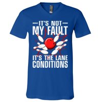 Funny Bowling For Women Bowler Team Bowling Lane Spare V-Neck T-Shirt