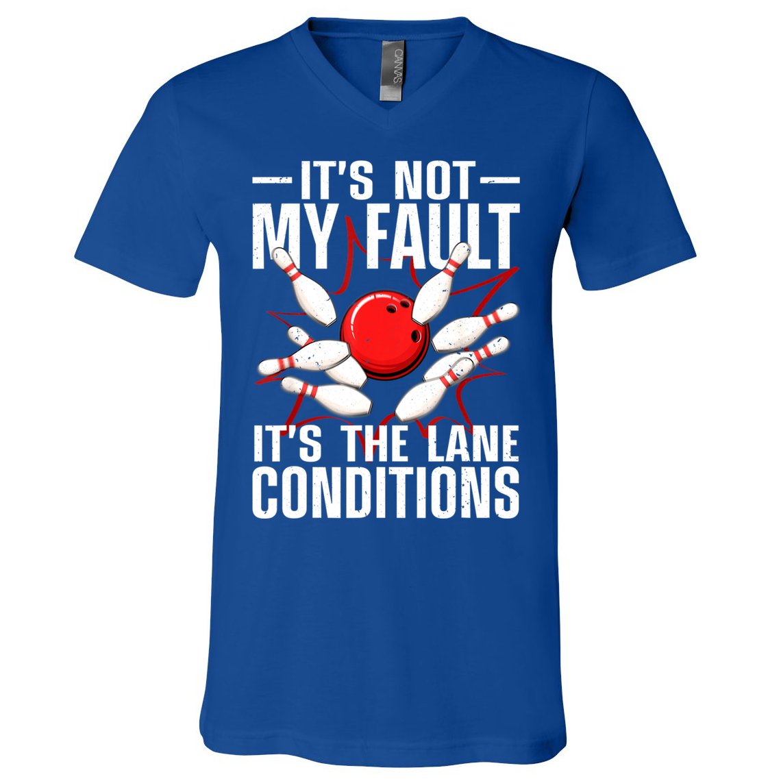 Funny Bowling For Women Bowler Team Bowling Lane Spare V-Neck T-Shirt