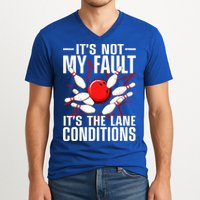 Funny Bowling For Women Bowler Team Bowling Lane Spare V-Neck T-Shirt