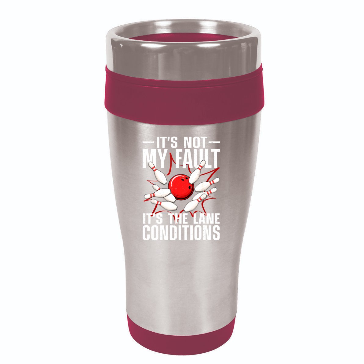 Funny Bowling For Women Bowler Team Bowling Lane Spare 16oz Travel Tumbler