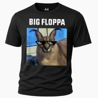 Funny Big Floppa Wearing Meme Sunglasses Cooling Performance Crew T-Shirt