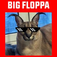 Funny Big Floppa Wearing Meme Sunglasses Womens T-Shirt