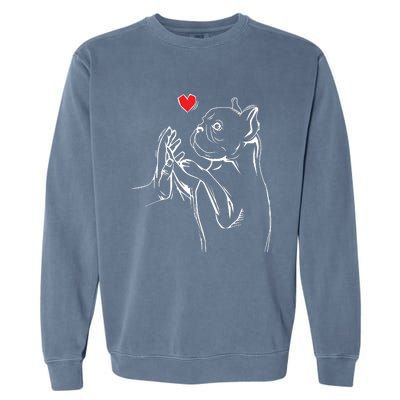 French Bulldog Frenchie Love Dog Mom Women Garment-Dyed Sweatshirt