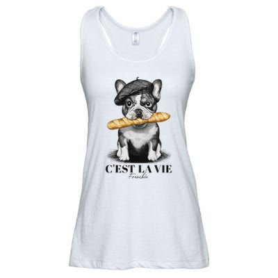 French Bulldog Frenchie Dog Lover Dad Dog Mom CEst La Vie Ladies Essential Flowy Tank