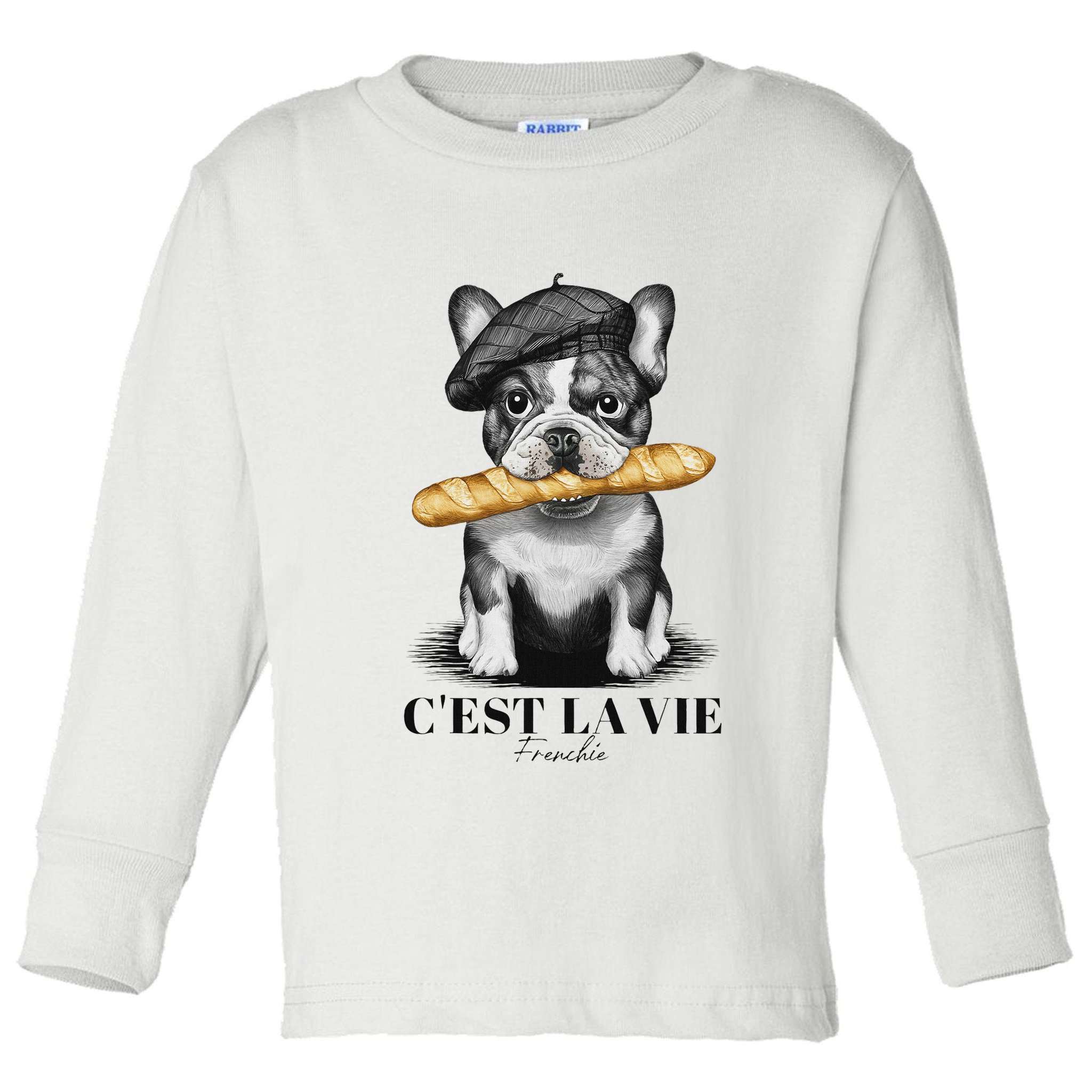 French Bulldog Frenchie Dog Lover Dad Dog Mom CEst La Vie Toddler Long Sleeve Shirt