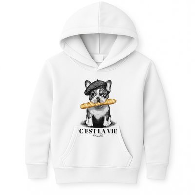 French Bulldog Frenchie Dog Lover Dad Dog Mom CEst La Vie Kids Hoodie