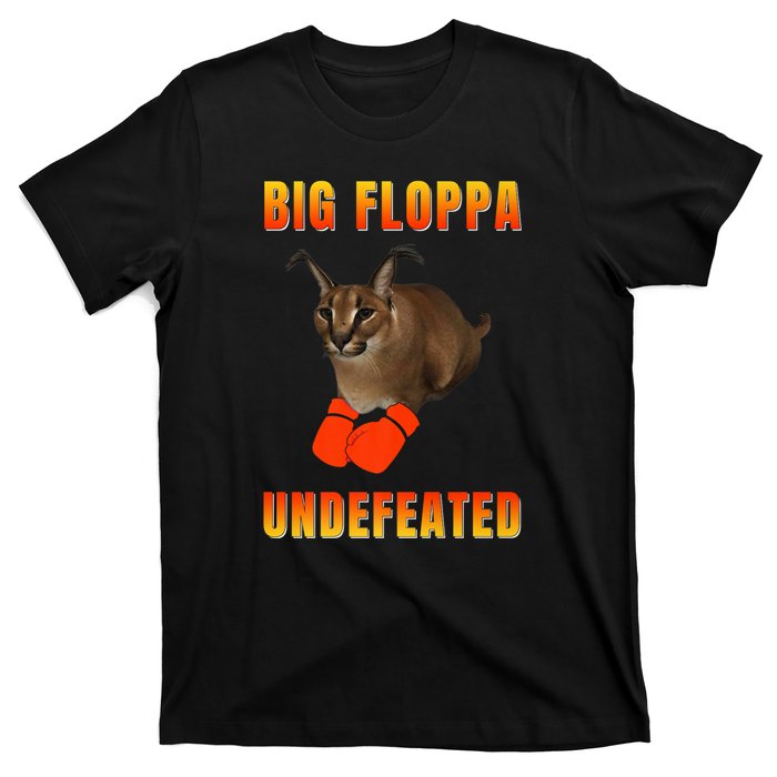 Funny Big Floppa Undefeated Champion, Meme Cat T-Shirt