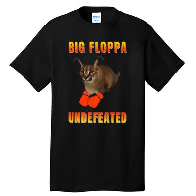 Funny Big Floppa Undefeated Champion, Meme Cat Tall T-Shirt