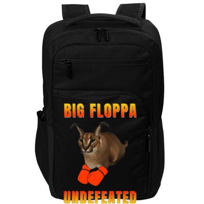 Funny Big Floppa Undefeated Champion, Meme Cat Impact Tech Backpack