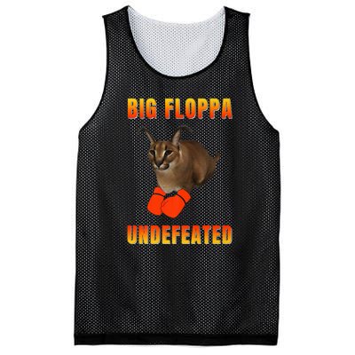 Funny Big Floppa Undefeated Champion, Meme Cat Mesh Reversible Basketball Jersey Tank