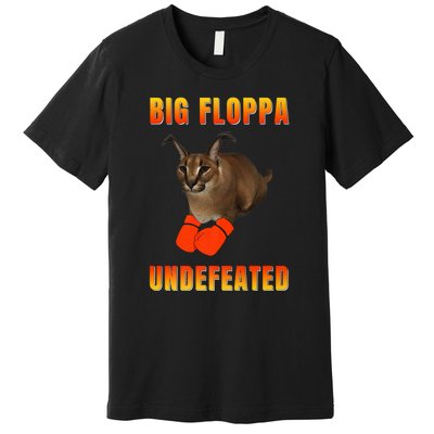 Funny Big Floppa Undefeated Champion, Meme Cat Premium T-Shirt