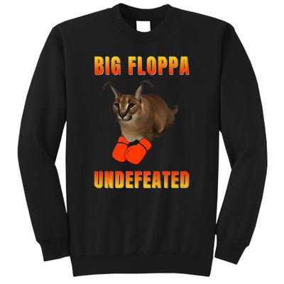 Funny Big Floppa Undefeated Champion, Meme Cat Tall Sweatshirt