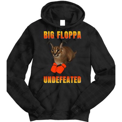 Funny Big Floppa Undefeated Champion, Meme Cat Tie Dye Hoodie