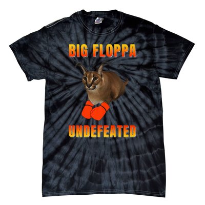 Funny Big Floppa Undefeated Champion, Meme Cat Tie-Dye T-Shirt