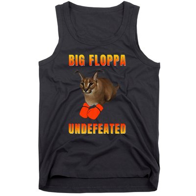 Funny Big Floppa Undefeated Champion, Meme Cat Tank Top