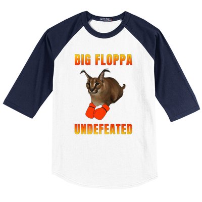 Funny Big Floppa Undefeated Champion, Meme Cat Baseball Sleeve Shirt