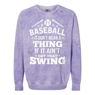 Funny Baseball Colorblast Crewneck Sweatshirt