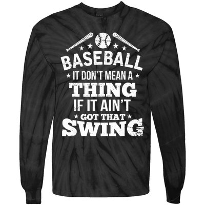 Funny Baseball Tie-Dye Long Sleeve Shirt