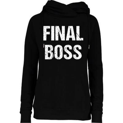 Final Boss Womens Funnel Neck Pullover Hood