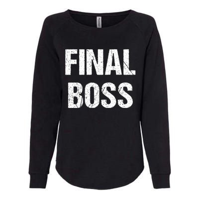 Final Boss Womens California Wash Sweatshirt