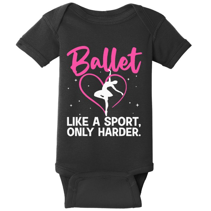 Funny Ballet For Women Girl Ballerina Dance Recital Sports Baby Bodysuit