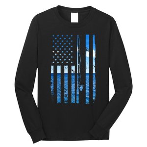 Funny Bass Fishing Usa Long Sleeve Shirt