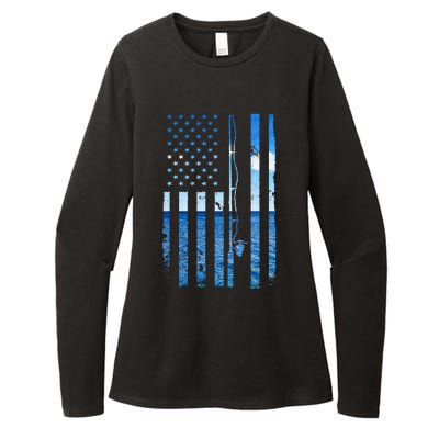 Funny Bass Fishing Usa Womens CVC Long Sleeve Shirt