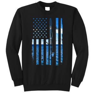 Funny Bass Fishing Usa Tall Sweatshirt