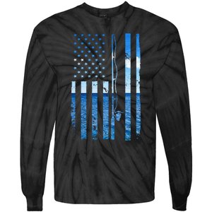 Funny Bass Fishing Usa Tie-Dye Long Sleeve Shirt