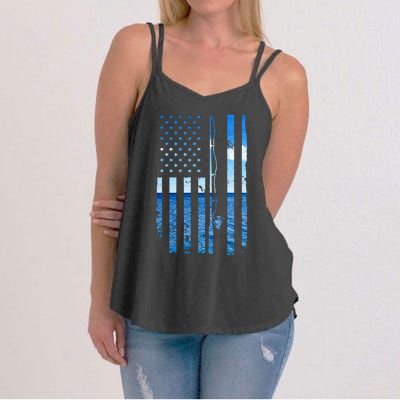 Funny Bass Fishing Usa Women's Strappy Tank