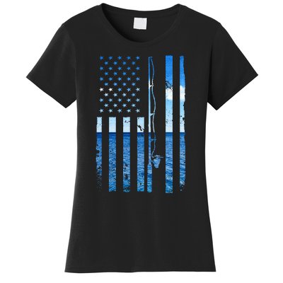 Funny Bass Fishing Usa Women's T-Shirt