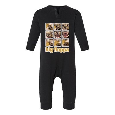 Funny Big Floppa Meme Cat Infant Fleece One Piece