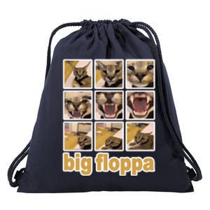 Funny Big Floppa Meme Cat Drawstring Bag