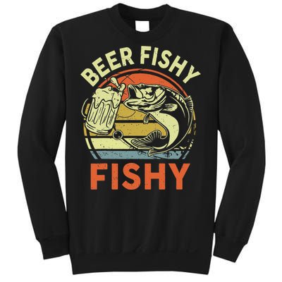 funny Bass Fishing Beer Fishy Reel Cool Dad Sweatshirt